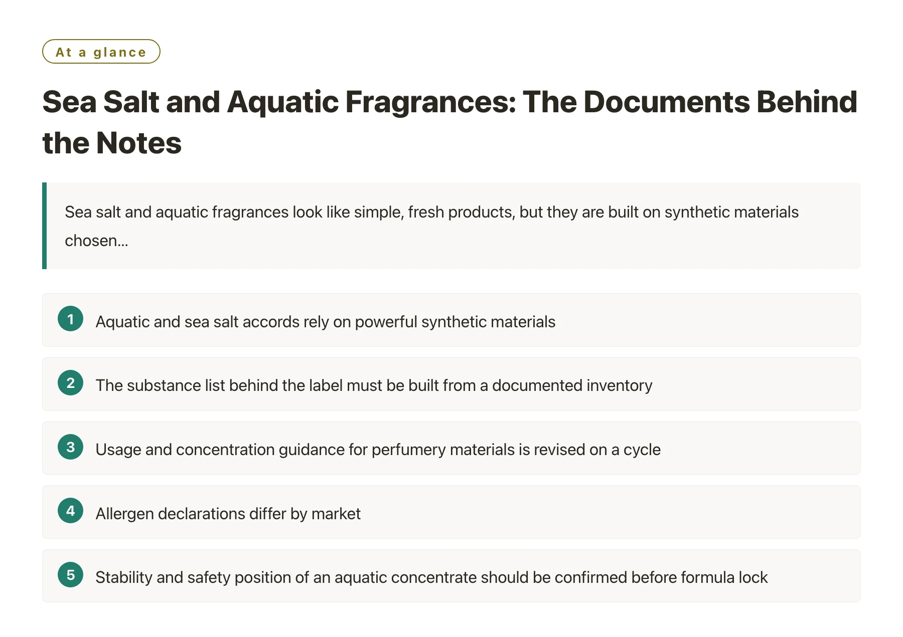 Sea Salt and Aquatic Fragrances: The Documents Behind the Notes——全文要点速览